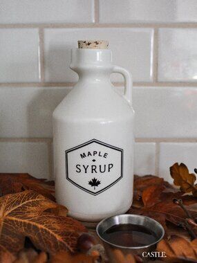 CASTLE. Artisan Ceramic Maple Syrup Jar – 540 ml